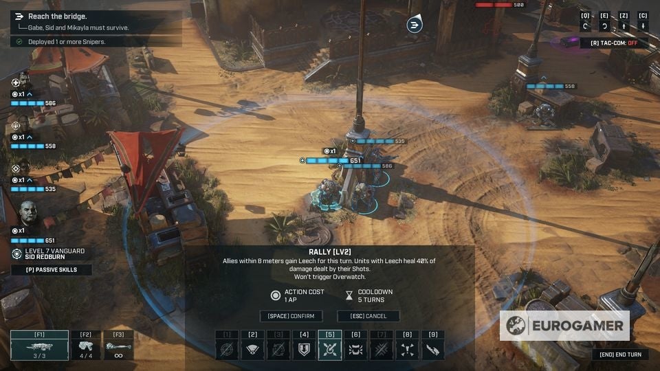 Gears Tactics best skills and build for Support